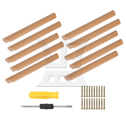 BQLZR 128mm Pitch Wooden Cabinet Hardware Handle Pull for Drawers