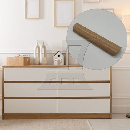 BQLZR 128mm Pitch Wooden Cabinet Hardware Handle Pull for Drawers