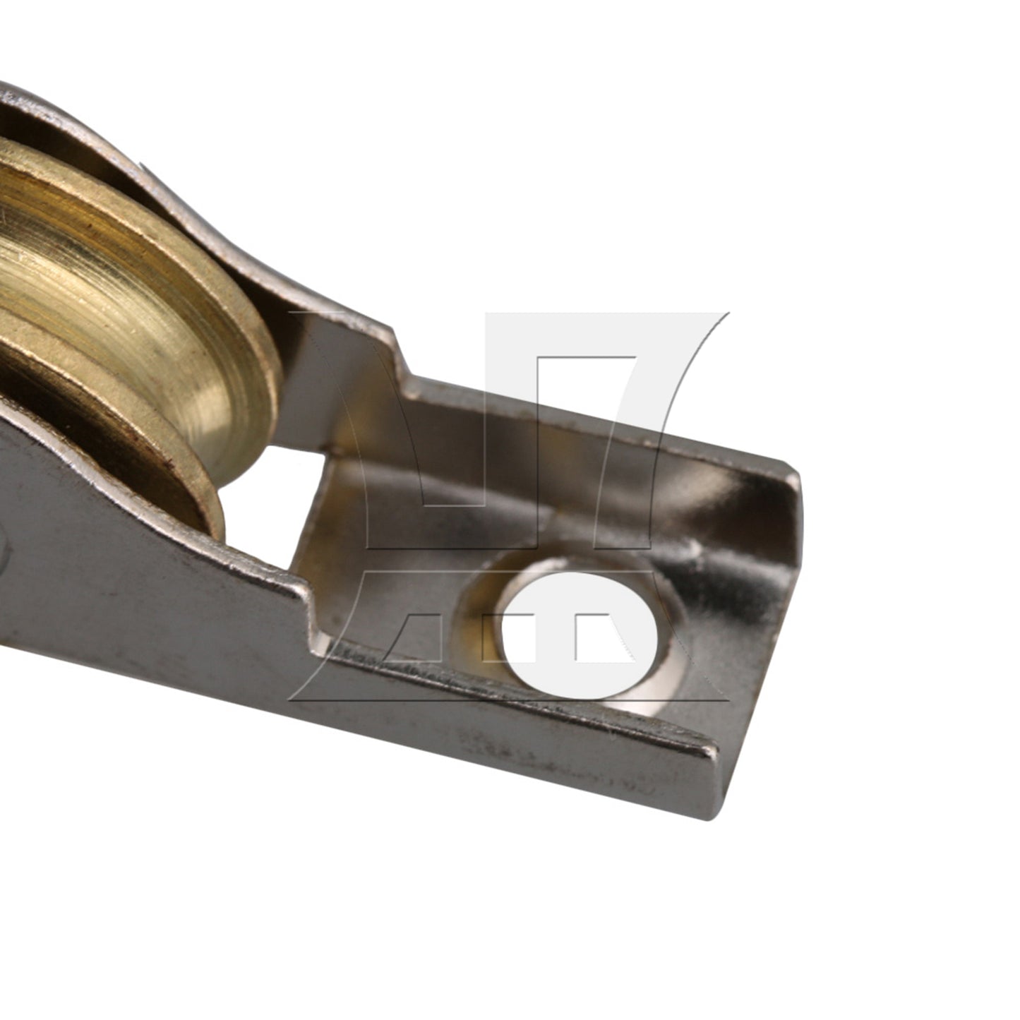 BQLZR 20xWardrobes Cabinet Door Copper Slotted Sliding Roller Wheel 20mm Dia