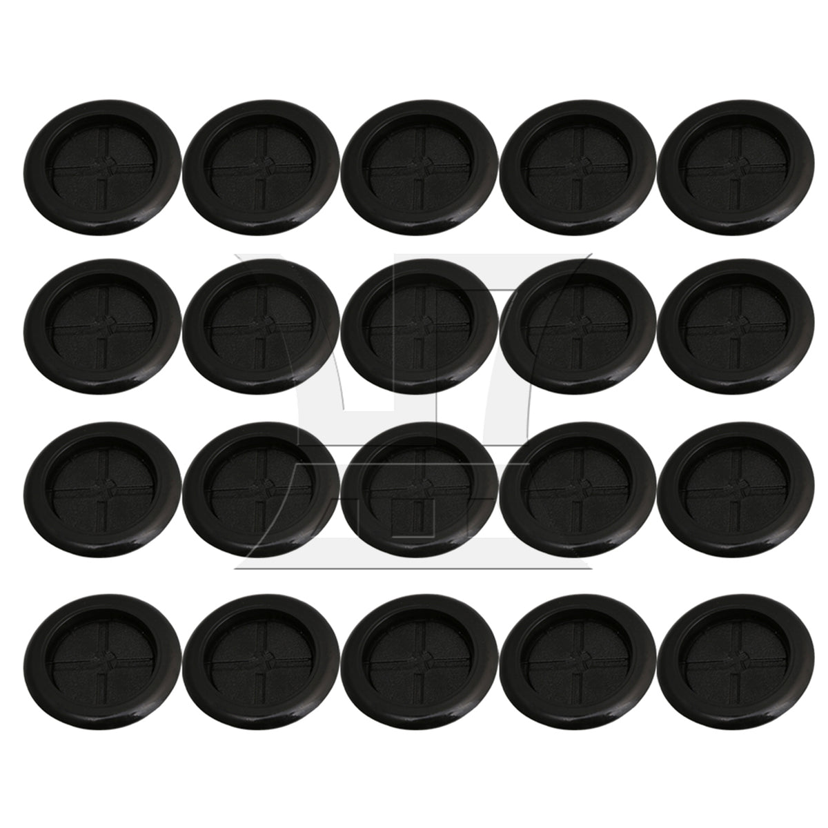 BQLZR 20pcs 40mm Single Side Round Rubber Wiring Grommet Gasket Wire BQLZR