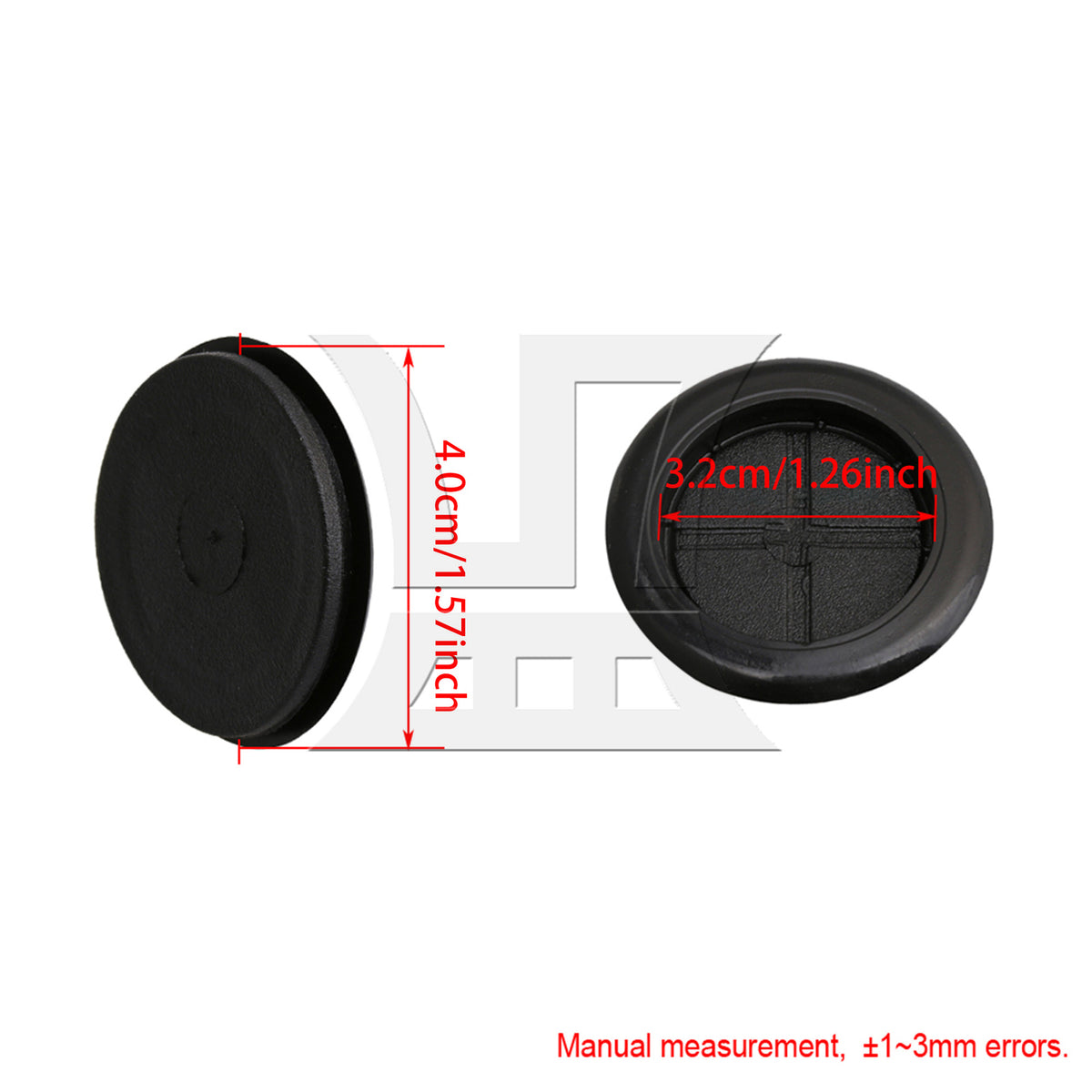 BQLZR 20pcs 40mm Single Side Round Rubber Wiring Grommet Gasket Wire BQLZR