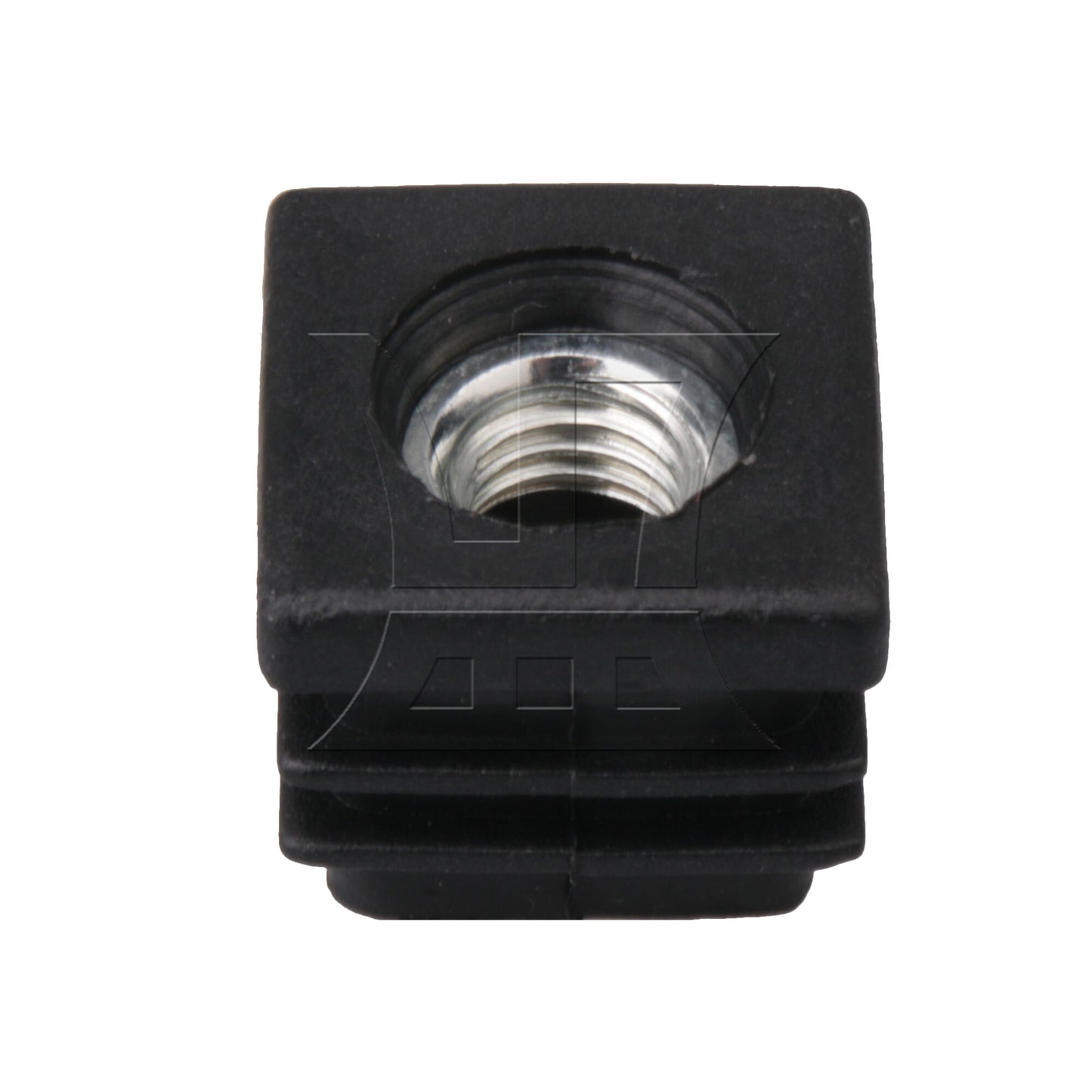 BQLZR M8 Female Thread 2x2cm Square Tube Insert End Cap With Adjust Feet BQLZR