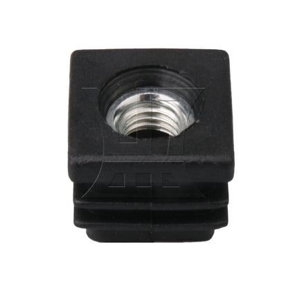 BQLZR M8 Female Thread 2x2cm Square Tube Insert End Cap With Adjust Feet BQLZR