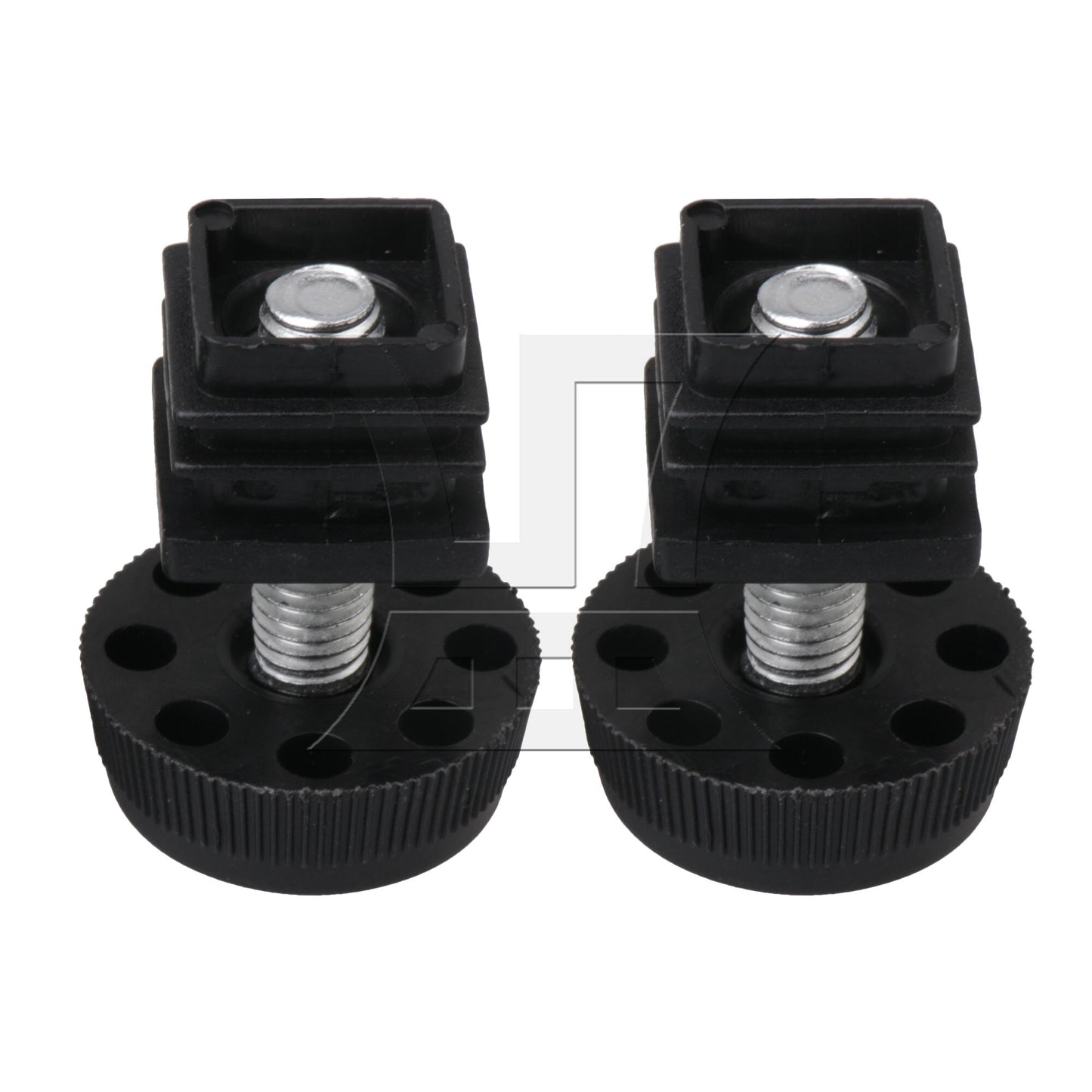 BQLZR M8 Female Thread 2x2cm Square Tube Insert End Cap With Adjust Feet BQLZR