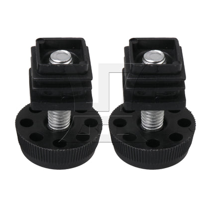 BQLZR M8 Female Thread 2x2cm Square Tube Insert End Cap With Adjust Feet BQLZR