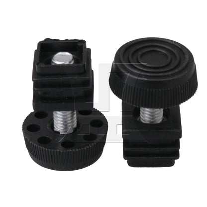 BQLZR M8 Female Thread 2x2cm Square Tube Insert End Cap With Adjust Feet BQLZR