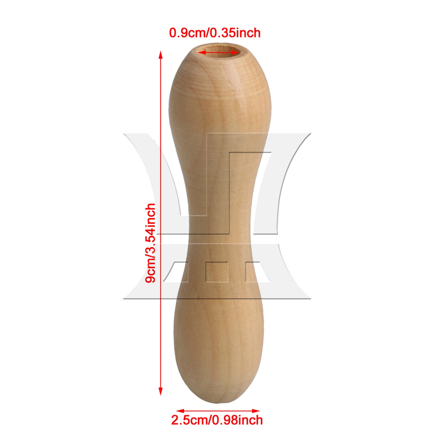 BQLZR  9x2.5cm Wood color Wooden File Handle Fit File Tools DIY Hardwood