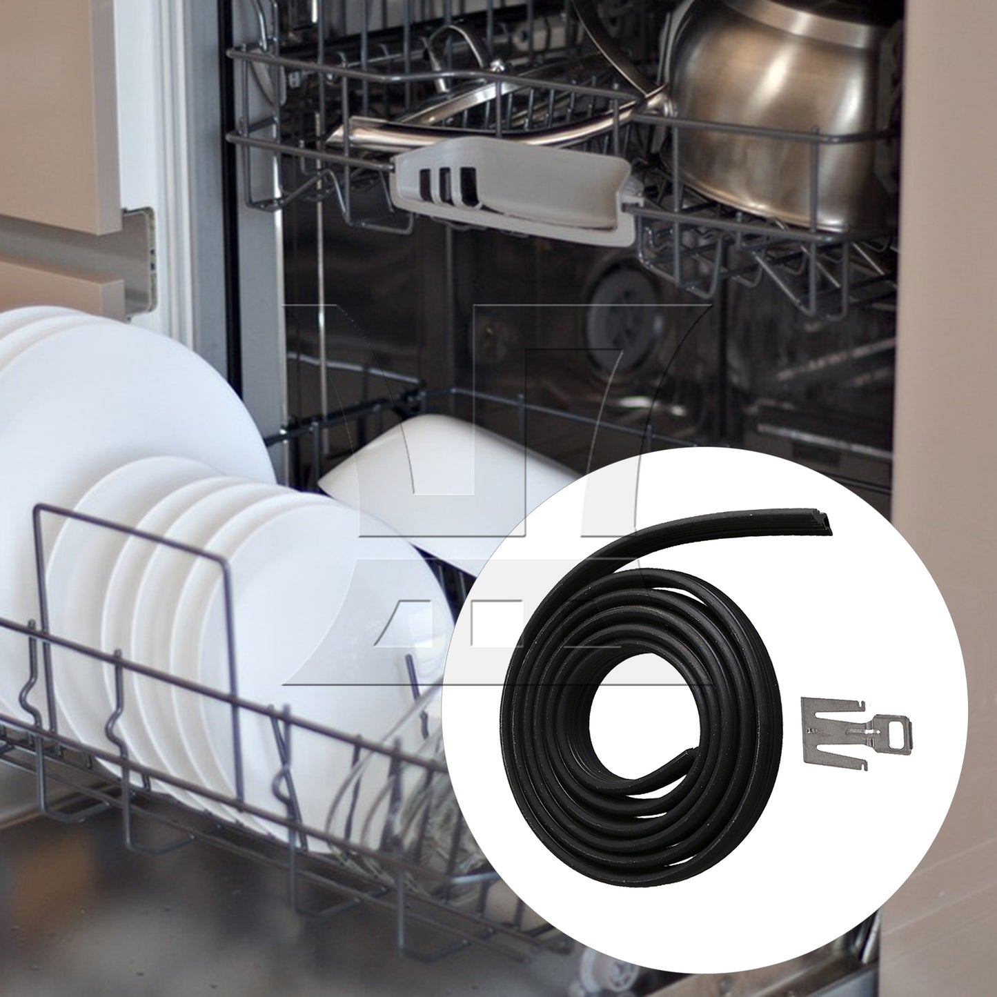 BQLZR 50 CM L 2 CM W Plastic Dishwasher Door Sealing Strip Gasket Replaces 2409202