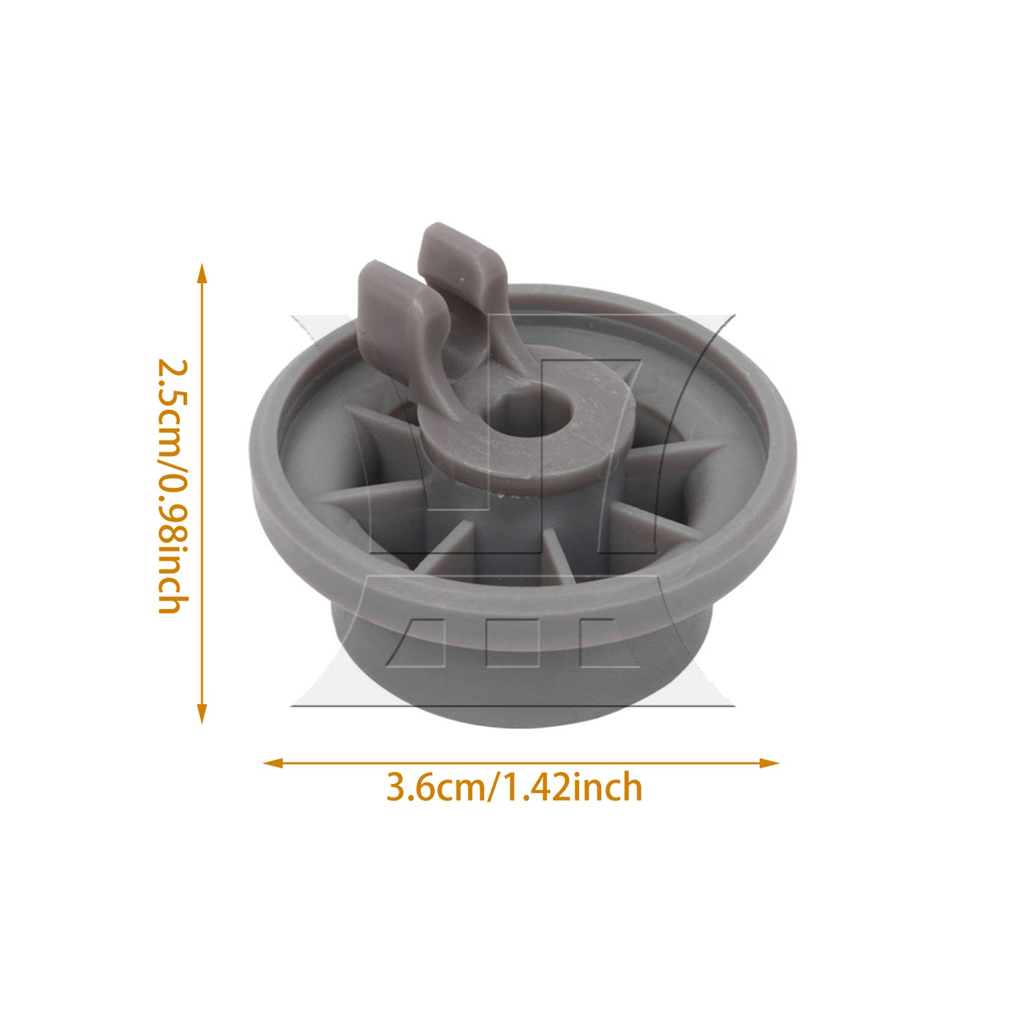 BQLZR Plastic 165314 Dishwasher Lowe Basket Wheel Rack Roller Replaces 00420198