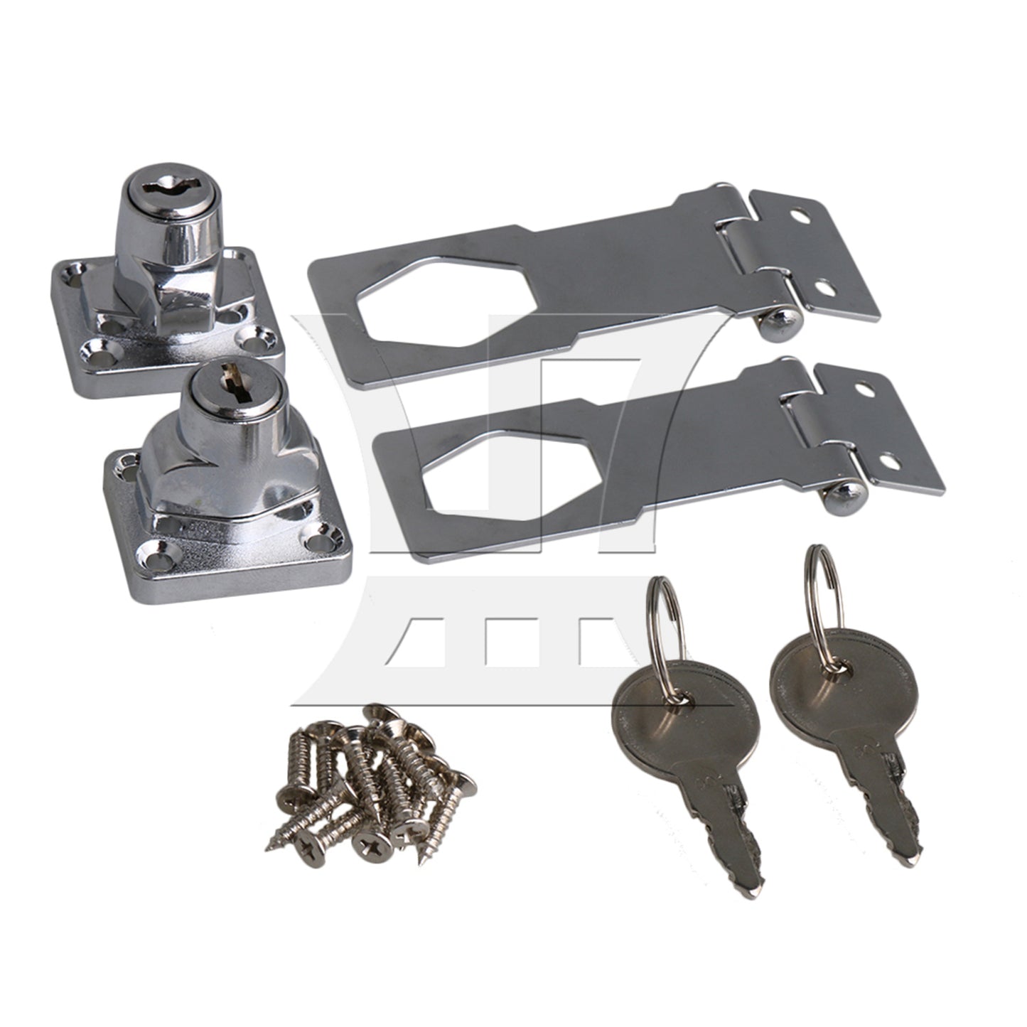 BQLZR 3" Security Hasp Staple Keyed Lock w/Alike Key for Home Hardware