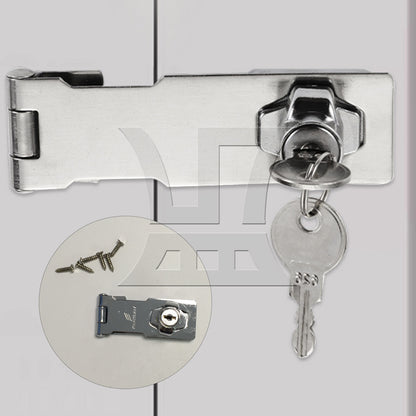BQLZR 3" Security Hasp Staple Keyed Lock w/Alike Key for Home Hardware