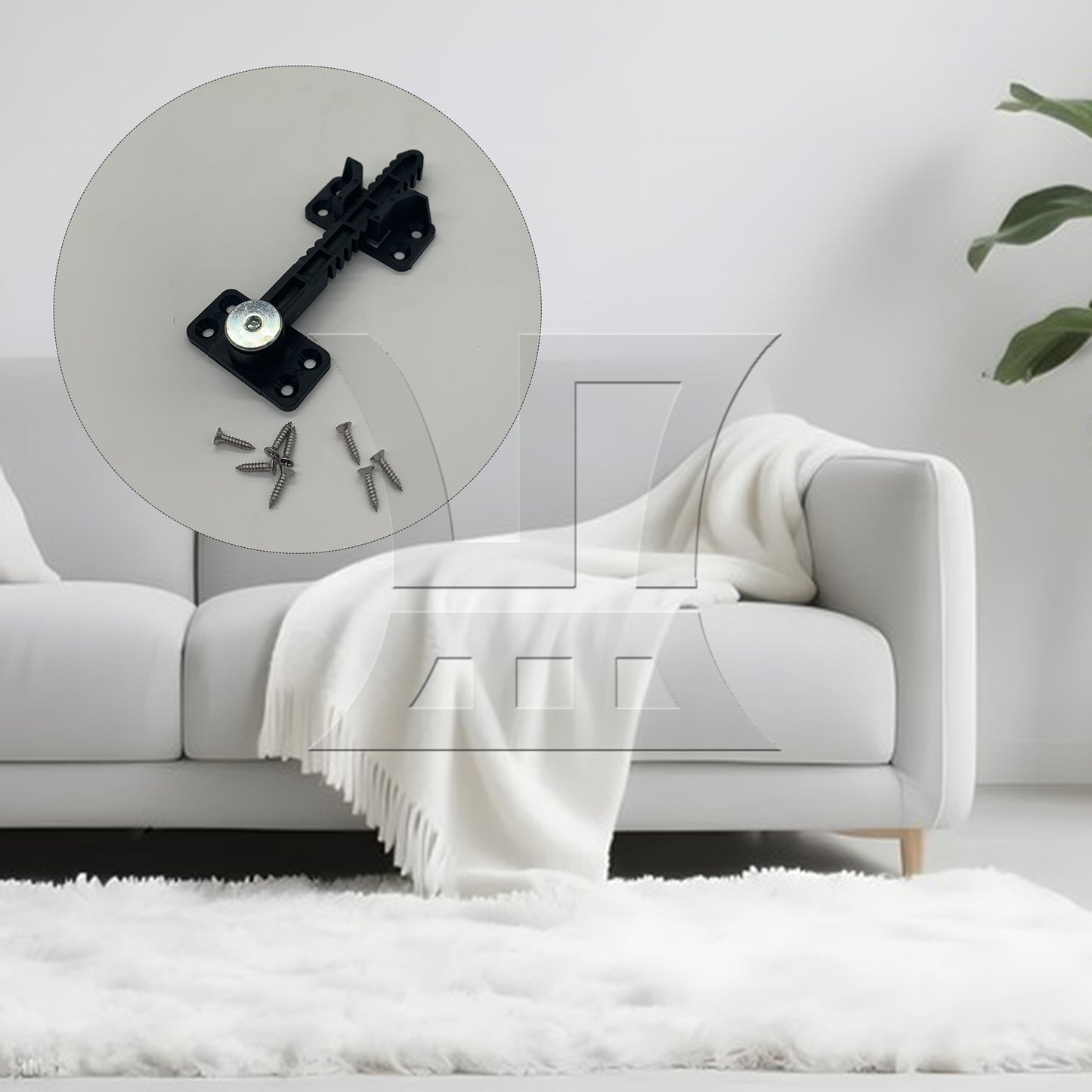 BQLZR Plastic Sectional Sofa Connector Couch Furniture Interlocking Bracket