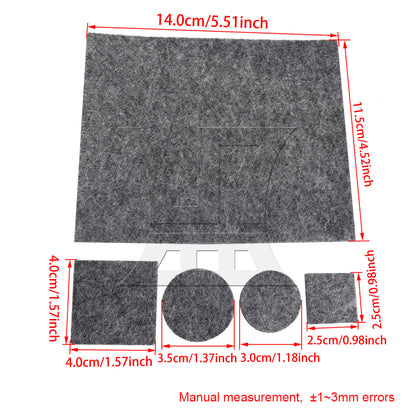 BQLZR 98pcs Grey Round Square Furniture Pads Floor Scratch Protections Self Stick