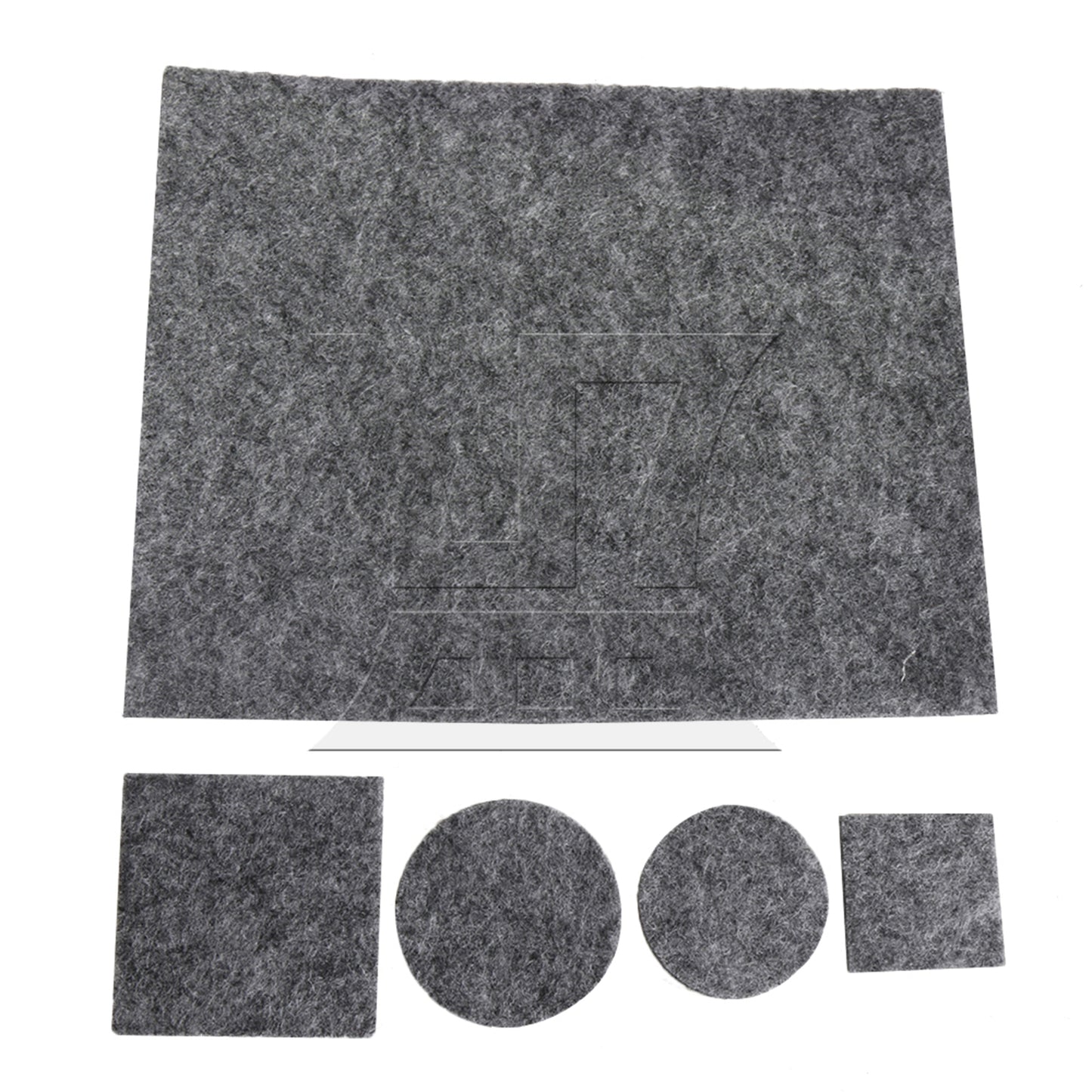 BQLZR 98pcs Grey Round Square Furniture Pads Floor Scratch Protections Self Stick
