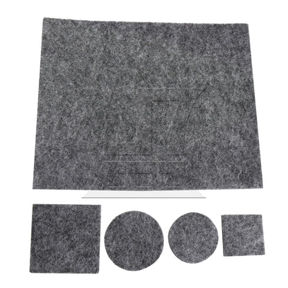 BQLZR 98pcs Grey Round Square Furniture Pads Floor Scratch Protections Self Stick