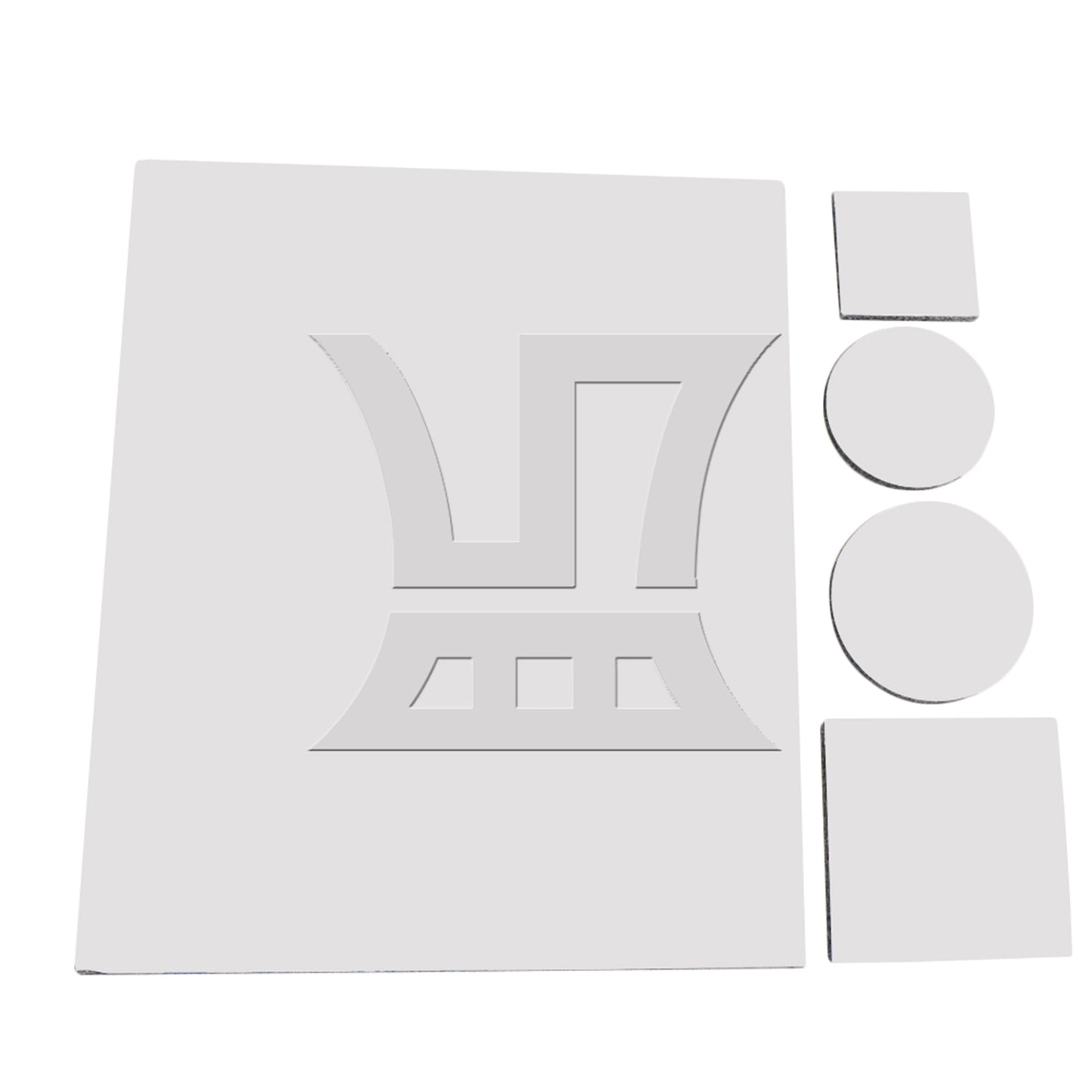BQLZR 98pcs Grey Round Square Furniture Pads Floor Scratch Protections Self Stick