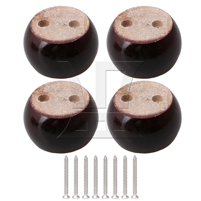 BQLZR Red Brown Eucalyptus-Wood Furniture Feet 100kg Bearing Weight Lifter 8x5cm