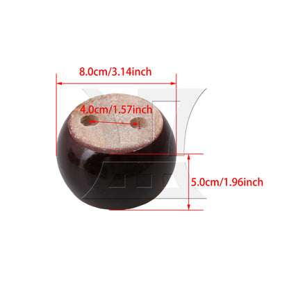 BQLZR Red Brown Eucalyptus-Wood Furniture Feet 100kg Bearing Weight Lifter 8x5cm