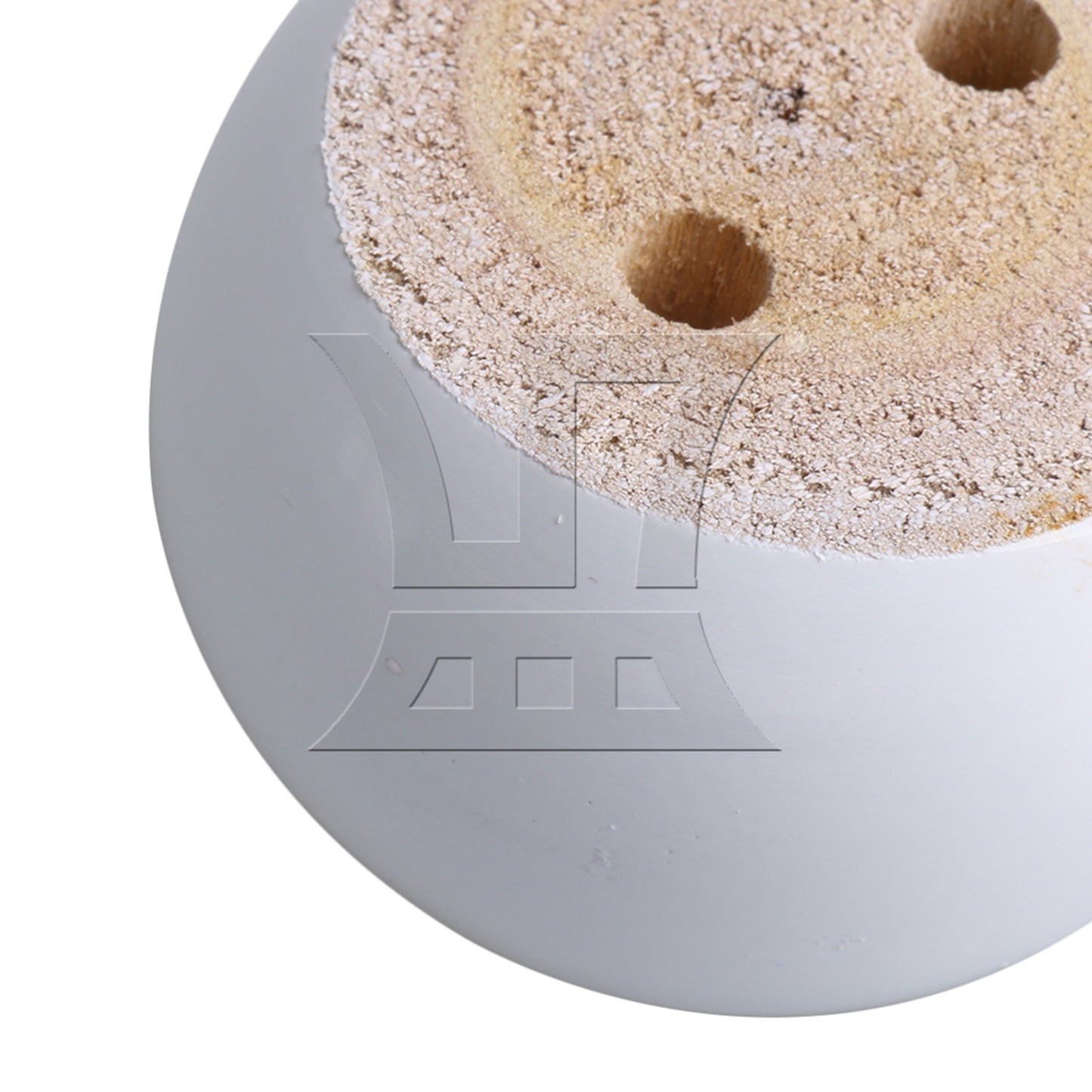 BQLZR White Eucalyptus-Wood Round Furniture Legs Feet 100kg Bearing Lifter 8x5cm