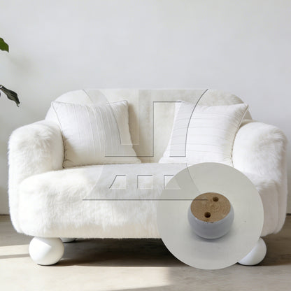 BQLZR White Eucalyptus-Wood Round Furniture Legs Feet 100kg Bearing Lifter 8x5cm