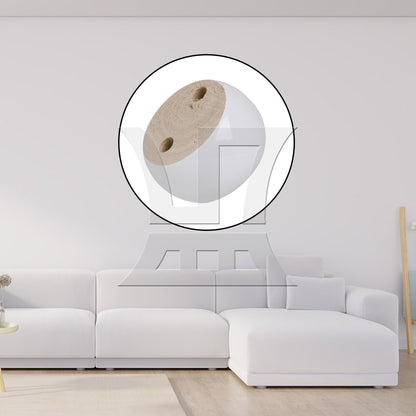 BQLZR White Eucalyptus-Wood Furniture Feet 100kg Bearing Weight Lifter 67x67x40mm