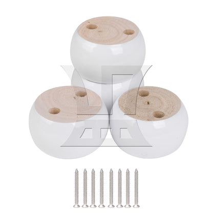BQLZR White Eucalyptus-Wood Furniture Feet 100kg Bearing Weight Lifter 67x67x40mm