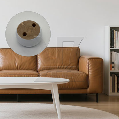 BQLZR White Eucalyptus-Wood Furniture Feet 100kg Bearing Weight Lifter 67x67x40mm