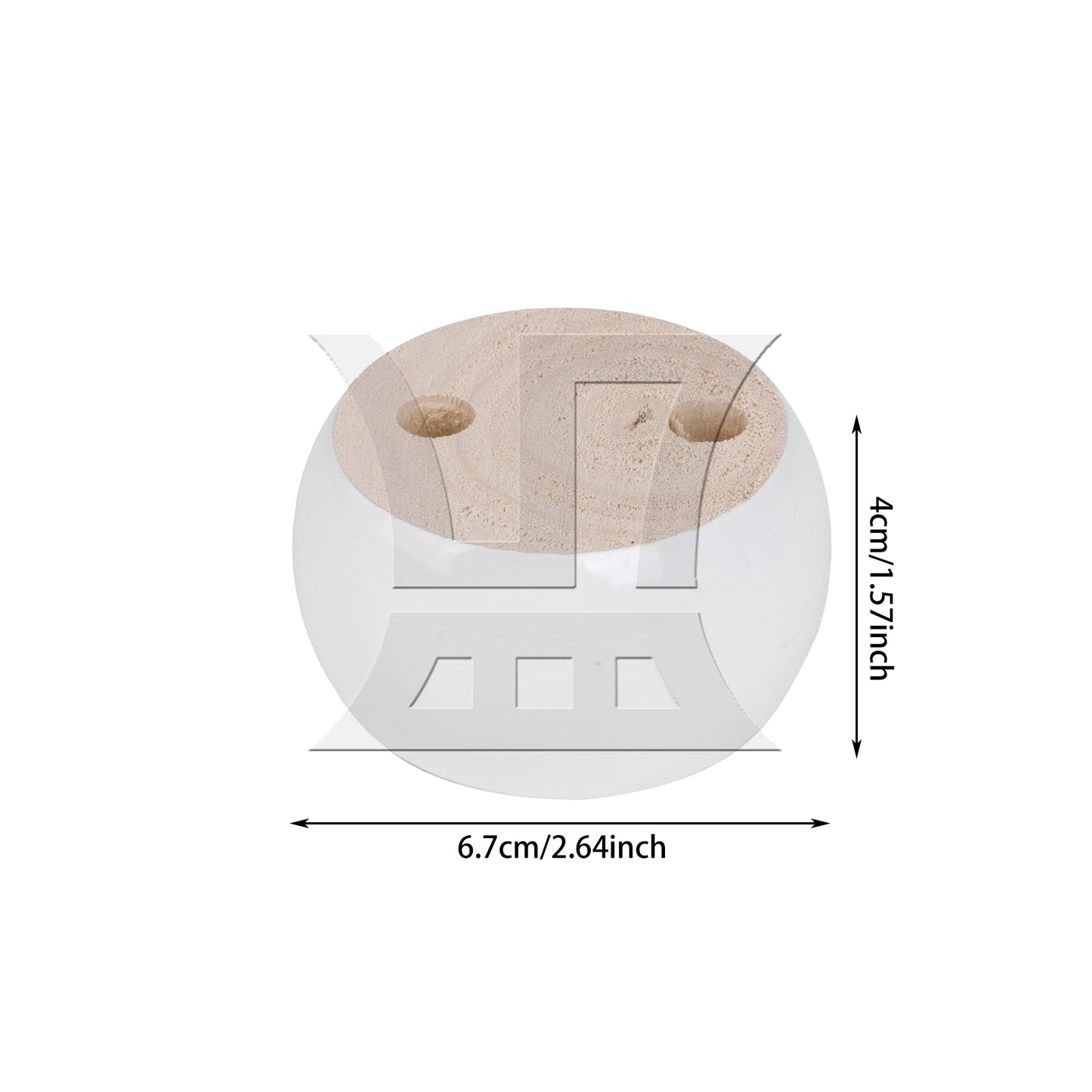 BQLZR White Eucalyptus-Wood Furniture Feet 100kg Bearing Weight Lifter 67x67x40mm