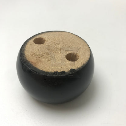 BQLZR Black Eucalyptus-Wood Furniture Feet 100kg Bearing Weight Lifter 67MM Dia