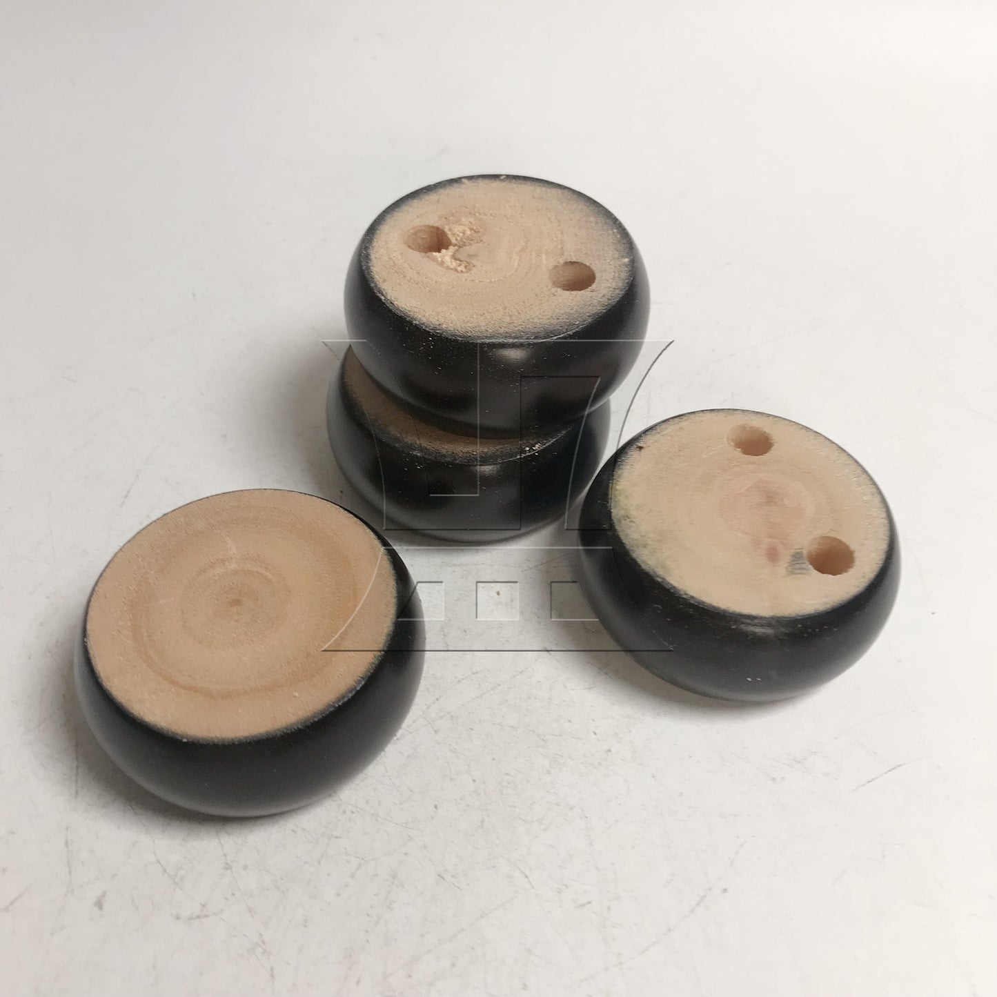 BQLZR Black Eucalyptus-Wood Furniture Foot 100kg Bearing Weight Lifter 7x7x3CM