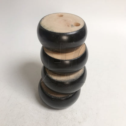 BQLZR Black Eucalyptus-Wood Furniture Foot 100kg Bearing Weight Lifter 7x7x3CM