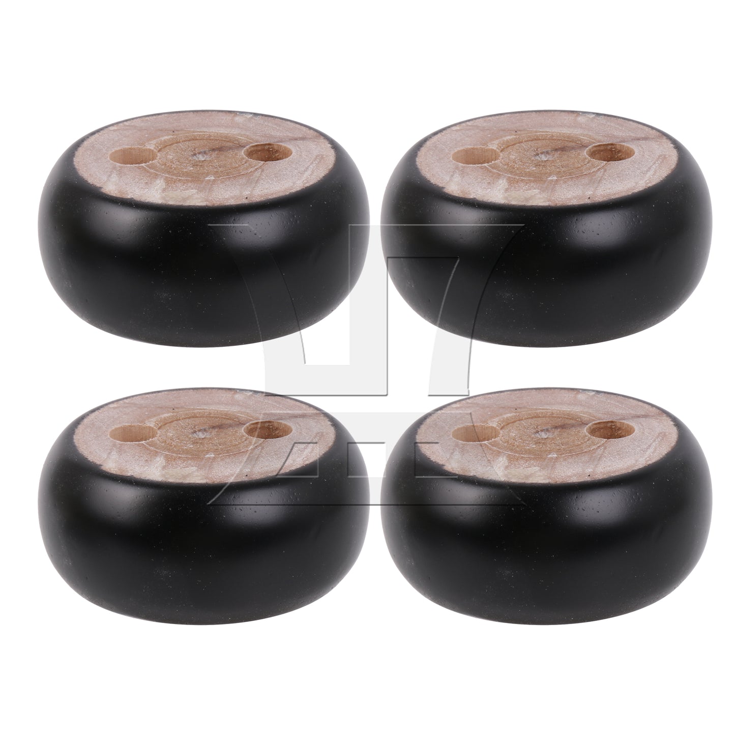 BQLZR Black Eucalyptus-Wood Furniture Foot 100kg Bearing Weight Lifter 7x7x3CM