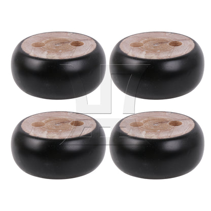 BQLZR Black Eucalyptus-Wood Furniture Foot 100kg Bearing Weight Lifter 7x7x3CM