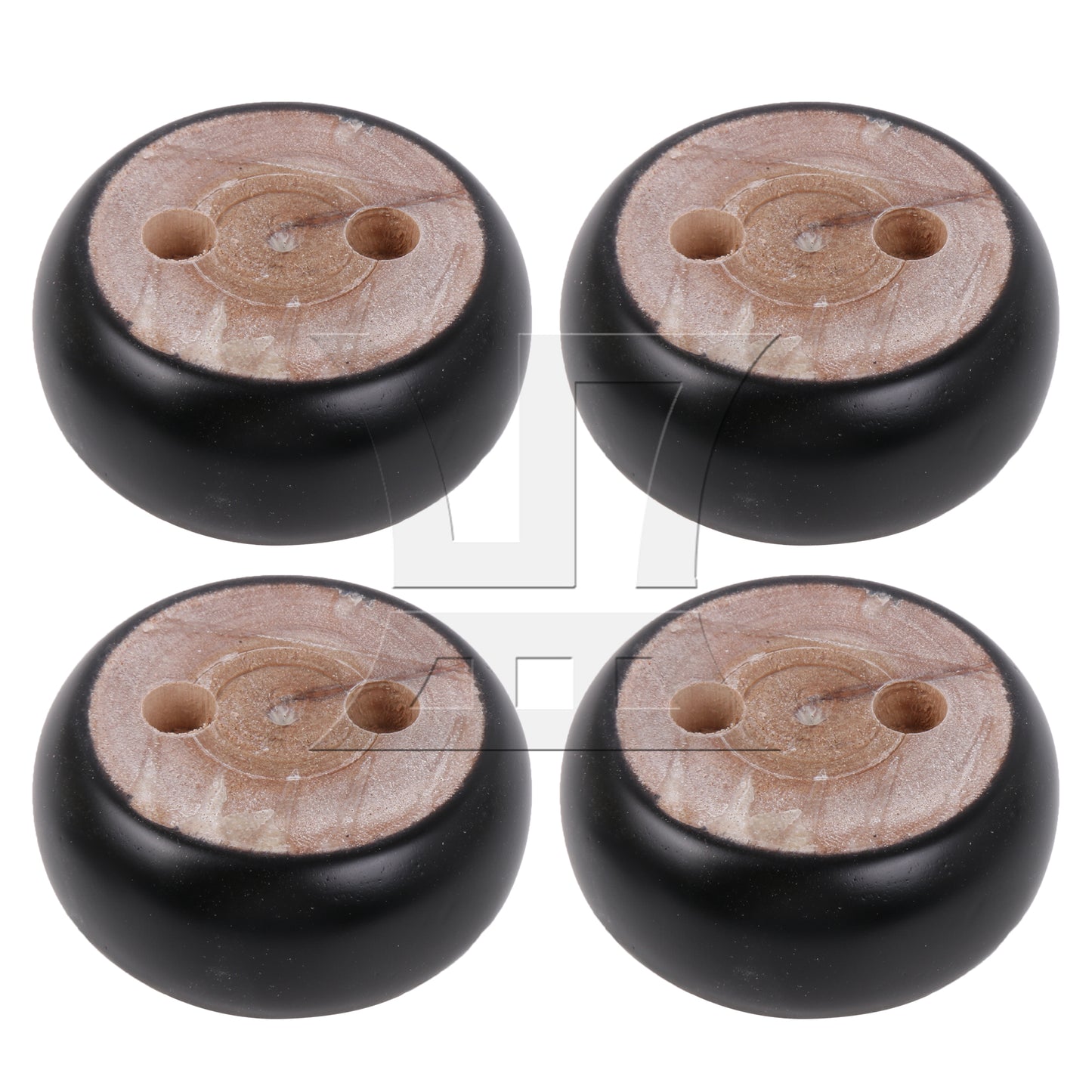 BQLZR Black Eucalyptus-Wood Furniture Foot 100kg Bearing Weight Lifter 7x7x3CM