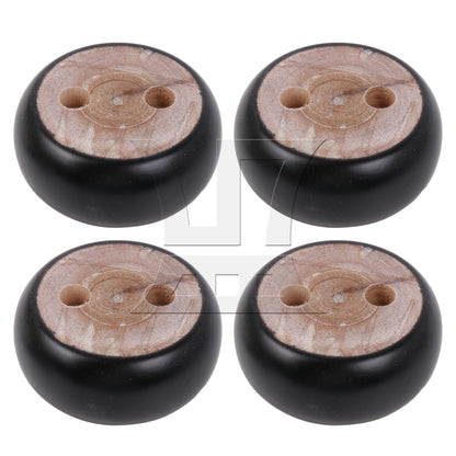 BQLZR Black Eucalyptus-Wood Furniture Foot 100kg Bearing Weight Lifter 7x7x3CM