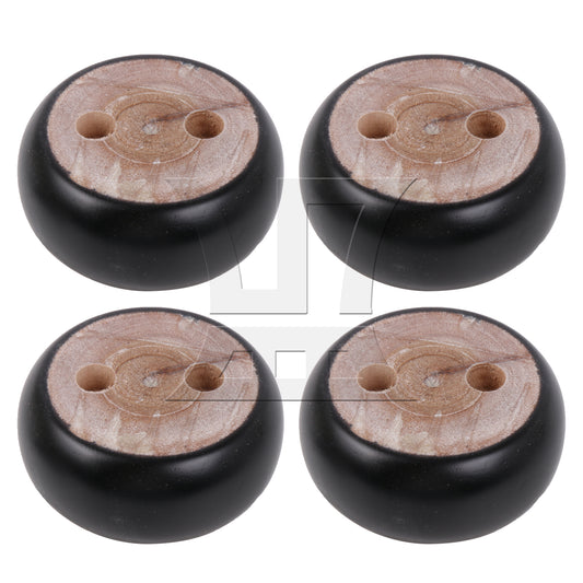 BQLZR Black Eucalyptus-Wood Furniture Foot 100kg Bearing Weight Lifter 7x7x3CM