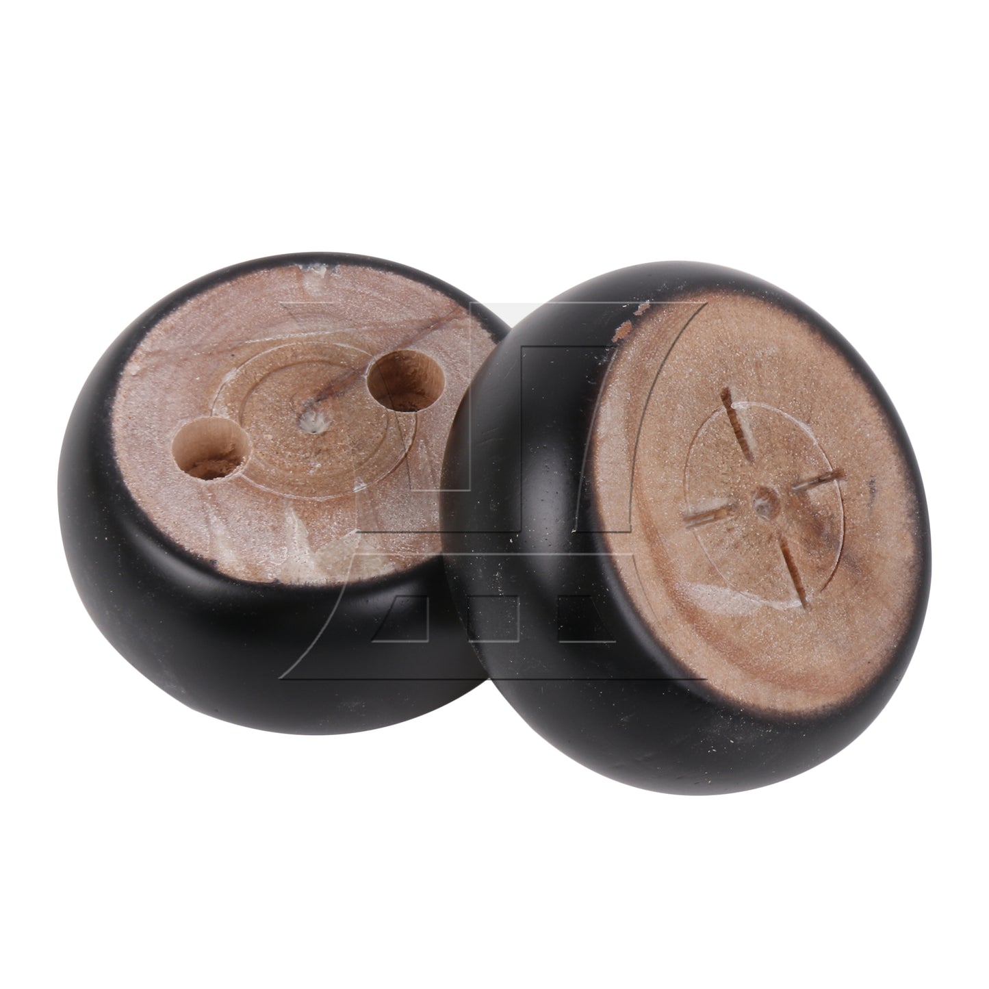 BQLZR Black Eucalyptus-Wood Furniture Foot 100kg Bearing Weight Lifter 7x7x3CM
