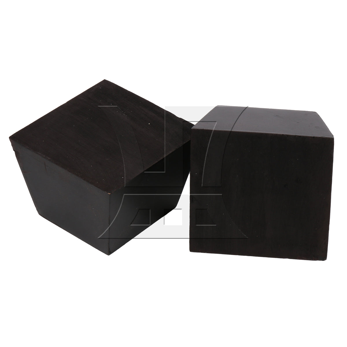 BQLZR Trapezoidal Pine Wood Furniture Leg with Mount Part 2.99x2.99x2.28" Black