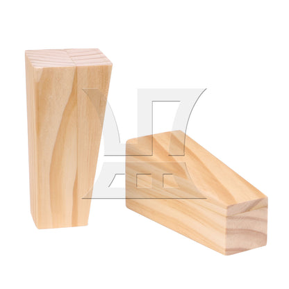 BQLZR  Trapezoidal Pine Wooden Furniture Leg 4.72" with Mounting Part Wood Color