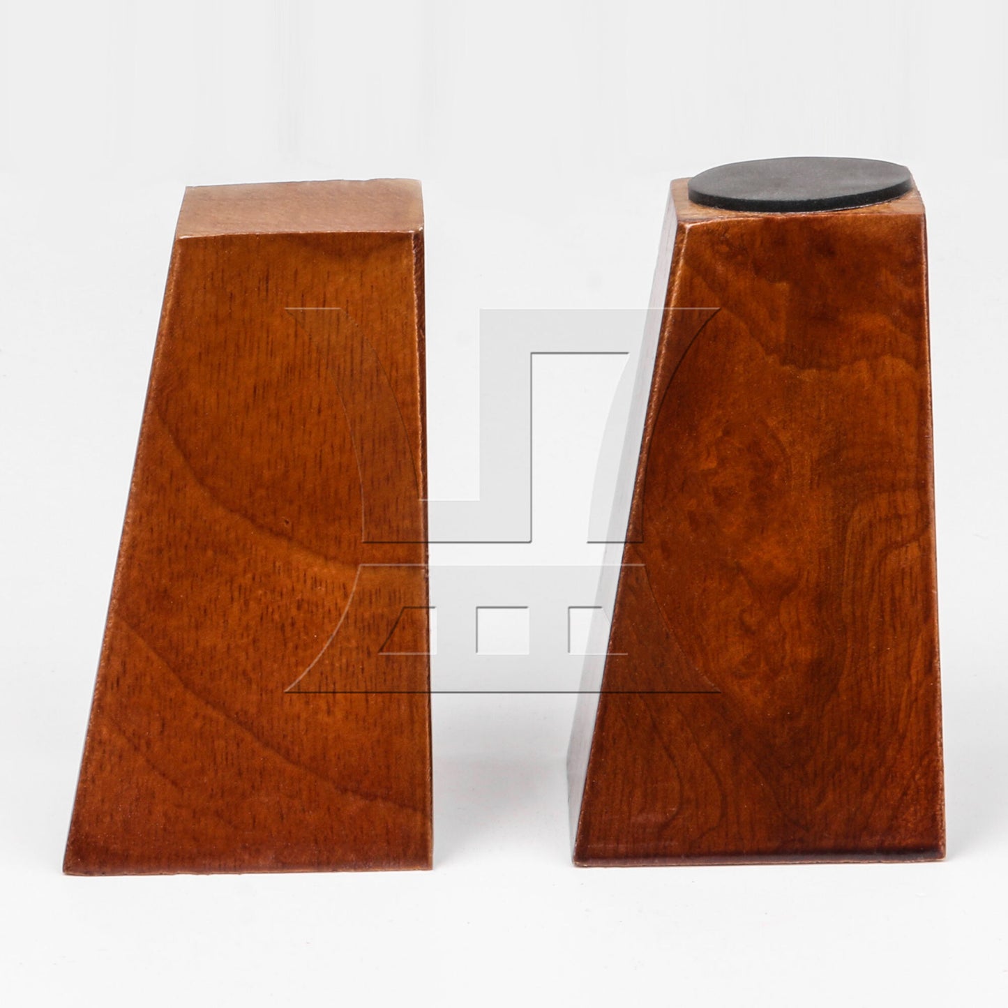 BQLZR 4Pieces Trapezoidal Wooden Furniture Leg 3.94" Wood Color with Mounting Part