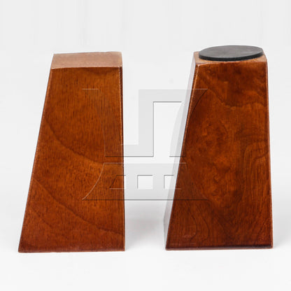 BQLZR 4Pieces Trapezoidal Wooden Furniture Leg 3.94" Wood Color with Mounting Part