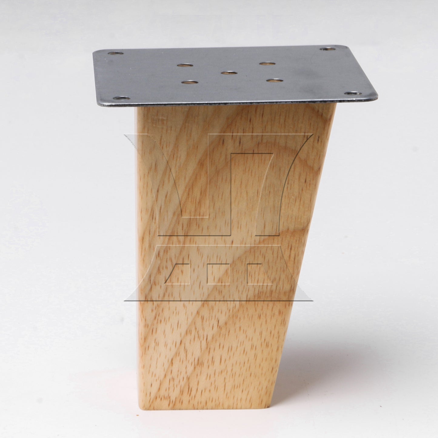 BQLZR 4Pieces Trapezoidal Wooden Furniture Leg 3.94" Wood Color with Mounting Part