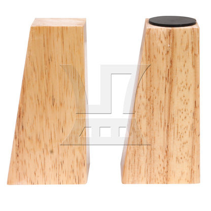 BQLZR Solid Wood Trapezoidal Furniture Leg & Mount Plate & Screw & Pad 4.72"