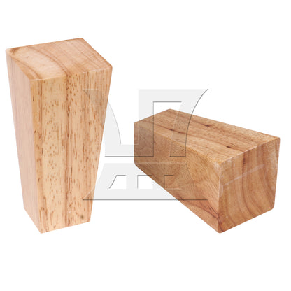 BQLZR Solid Wood Trapezoidal Furniture Leg & Mount Plate & Screw & Pad 4.72"