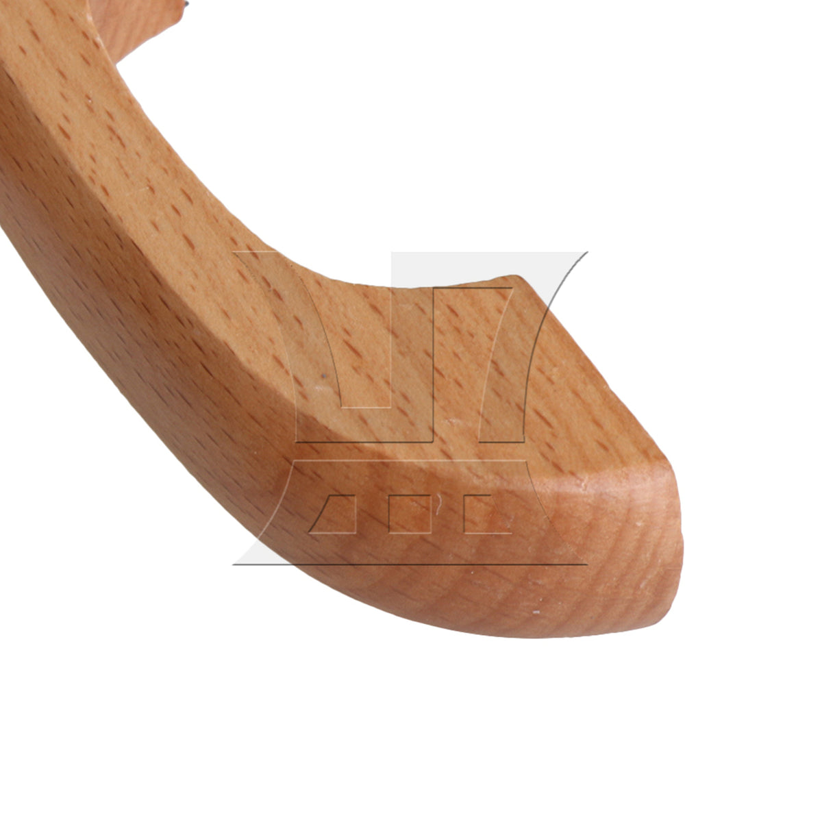 BQLZR 8 Pieces Beech Wood Bridge Shape Cabinet Pull Handles 64mm Screw Hole Distance
