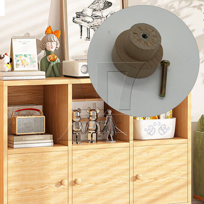 BQLZR Wood Color Wood Pull Knobs 35x25mm for Drawer and Cabinet