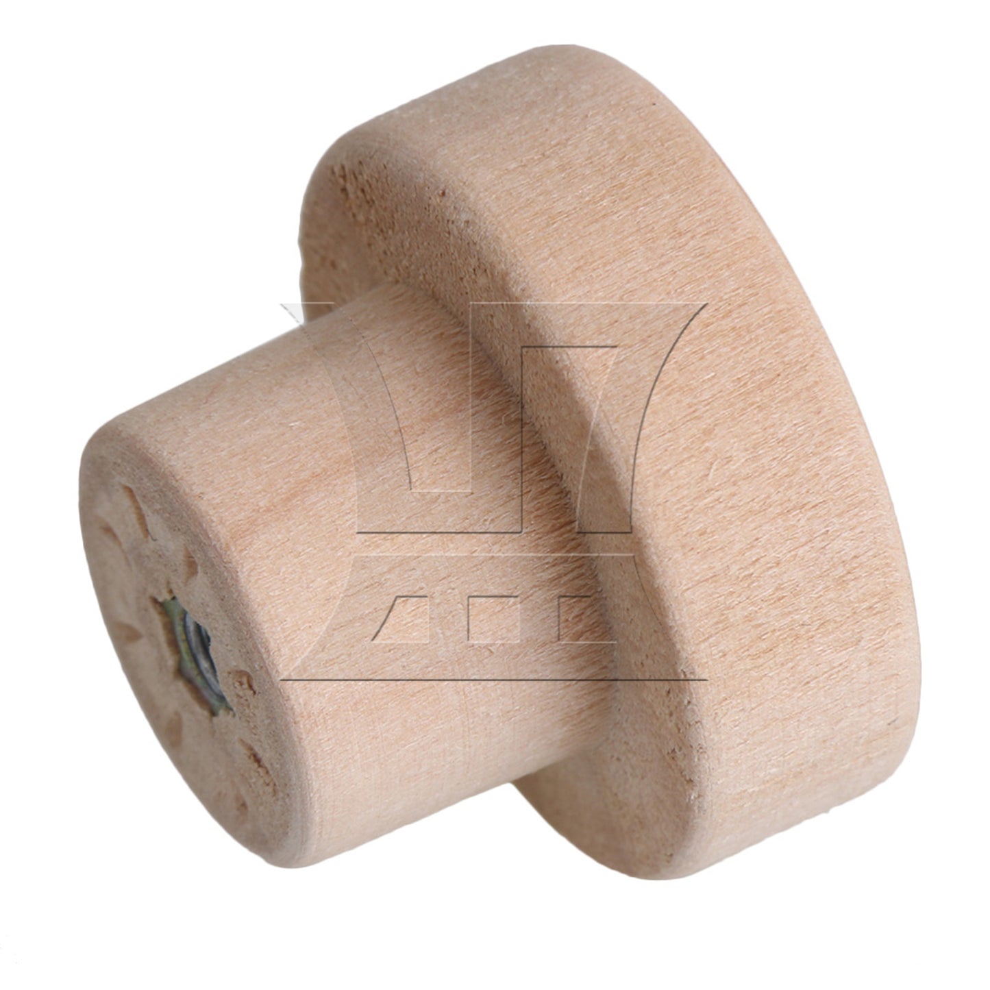 BQLZR Wood Color Wood Pull Knobs 35x25mm for Drawer and Cabinet
