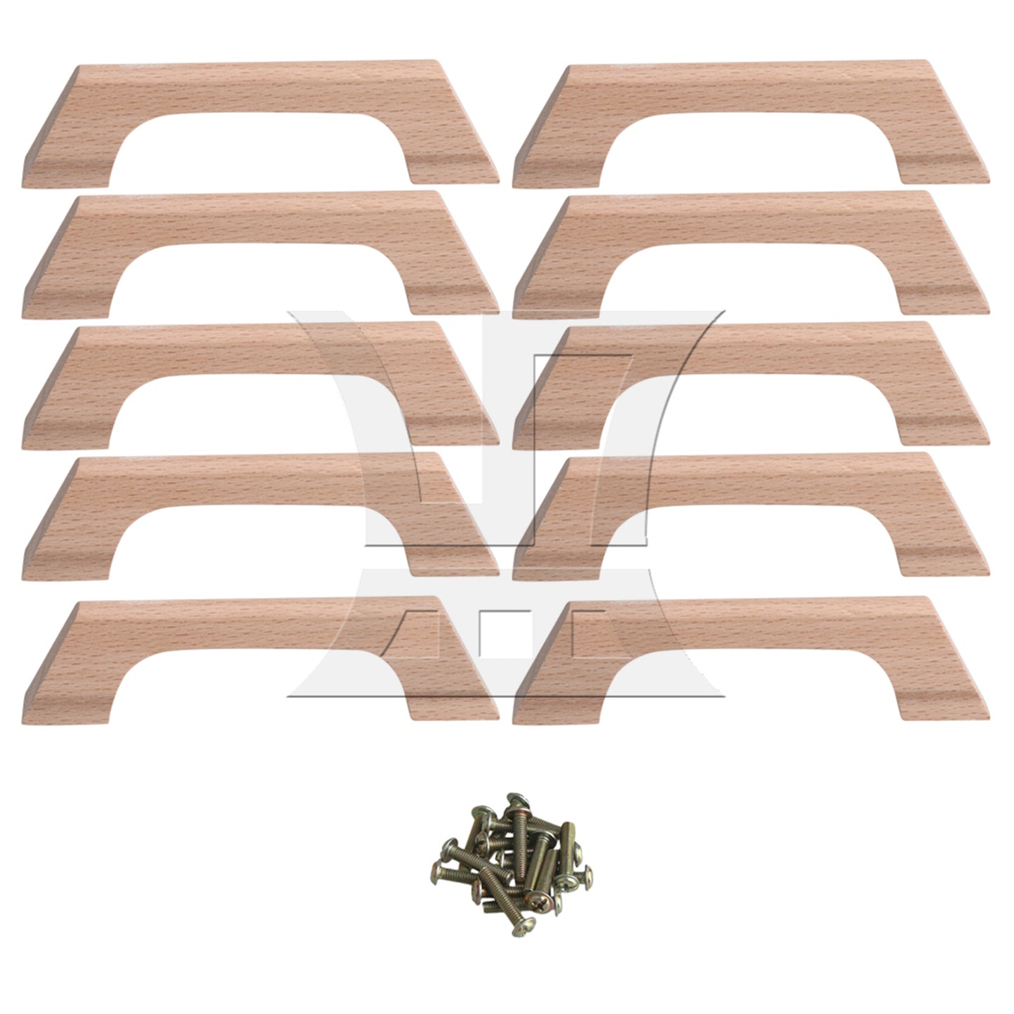 BQLZR Beech-Wood Drawer Pulls with Screw Hole Distance 96mm for Cabinet