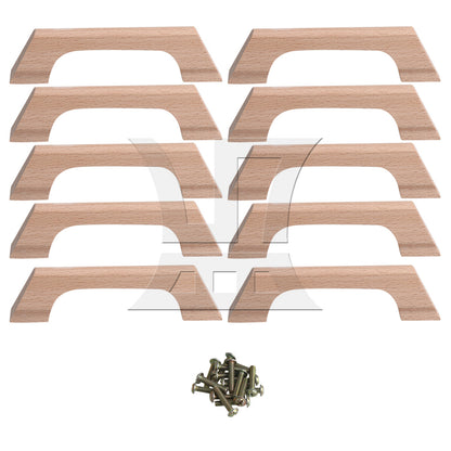 BQLZR Beech-Wood Drawer Pulls with Screw Hole Distance 96mm for Cabinet