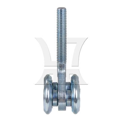 BQLZR Dia 24mm Steel Trolley Hanger Rigid Bearings Roller Barn Door Sliding H4-3